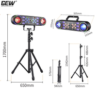 Lampe à effet DJ Disco 7in1 DMX RGBW Magic Ball Strobe Laser Halo Ring UV Lamp LED Par Light With Tripod Stand