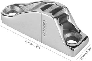 Taquet de corde de bateau 47x15mm, matériel de qualité Marine, taquet de bateau en acier inoxydable 316 pour accessoires de Kayak de bateau - Product Image 2
