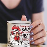 GLOBLELAND 18 Feuilles 3.9x3.6 pouces Eco-friendly 3D Embroidery PVC Funny Chicken Patches for Cup Vase Furniture