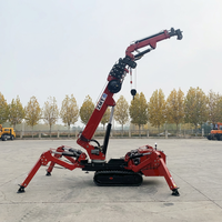 Mini-grue araignée sur chenilles hydraulique diesel ZMT P-2000 de 16 tonnes avec flèche télescopique de 30,5 m, hauteur maximale de 26-40 m et étriers de 26-40 m pour