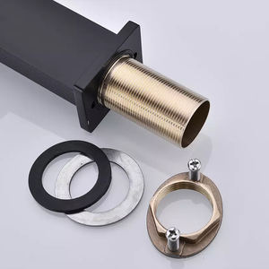 SANIPRO-grifos de latón para lavabo de baño, mezcladores de agua fría y caliente de estilo europeo, diseño creativo y moderno, color negro mate - Product Image 5