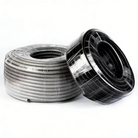 3/4 Zoll Edelstahl-Drahtgeflecht PVC-Beschichtung Wasserdichtes Flexibles Leichtgewichtiges Metallkabelrohr