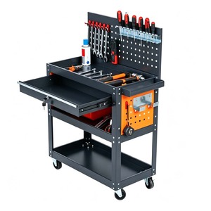 Professional Factory Custom Steel Silent Heavy Duty Tool Cart Flat <b>Trolley</b> Industrial Warehouse Workshop Storage <b>Trolley</b> 300kg - Product Image 4