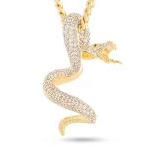 Pendentif élégant en diamant, argent sterling 925 plaqué rhodium, couleur or, bijoux de mode hip-hop unisexe, accessoire tendance - Product Image 4