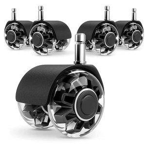 Rueda Giratoria de PU de 50 mm para Muebles, Rodillo Doble Negro para Silla, Movimiento Silencioso y Suave para Hogar y Oficina - Product Image 3