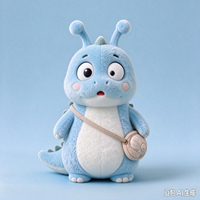 Fabrication sur mesure de jouets en peluche AI personnalisés ODM/OEM, adorables escargots bleus en peluche, poupées en peluche, vente en gros de jouets en peluche sur mesure
