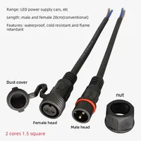 Câble Connecteur Étanche IP68 Mâle/Femelle 2-8 Broches 0.3-2.5 mm² à Raccordement Rapide 380V pour Alimentation Industrielle et Aviation Anti-Poussière