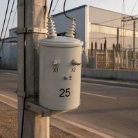 Transformador Regulador de Voltaje de 25kVA, Trifásico, 60Hz, Montado en Poste, para Distribución de Alta Tensión en Aldeas Montañosas Aisladas