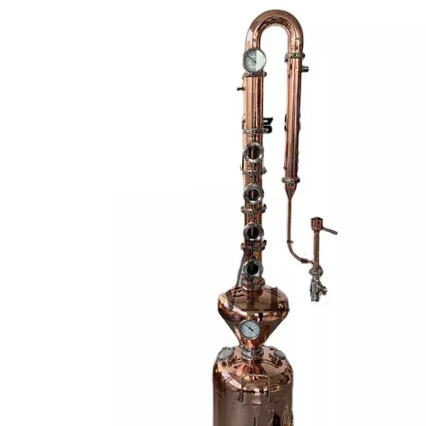 Rame distillery attrezzature di Vendita calda piccola casa utilizzare alcool moonshine still
