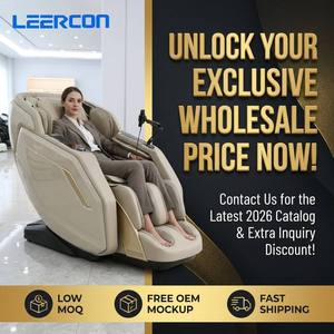 เก้าอี้นวดตัวเต็มรูปแบบ LEERCON 2026 แบบแยกส่วนพร้อมที่พักขา <span class=keywords><strong>ด</strong></span>ีไซน์โครงเปิ<span class=keywords><strong>ด</strong></span> สีเบจครีม สไตล์โชว์รูม นวัตกรรมใหม่ - Product Image 3