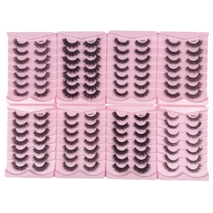 Lot de 7 paires de faux <span class=keywords><strong>cils</strong></span> en gros, <span class=keywords><strong>cils</strong></span> <span class=keywords><strong>courts</strong></span> et volumineux, <span class=keywords><strong>cils</strong></span> en bande complète, boîtes à <span class=keywords><strong>cils</strong></span> personnalisées avec logo - Product Image 1