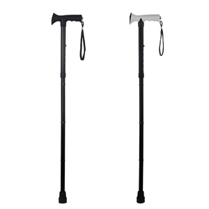 Canne de marche pliable en alliage d'aluminium réglable en 3 sections, antidérapante, pour la randonnée en plein air, bâton pliable avec embout en caoutchouc - Product Image 1