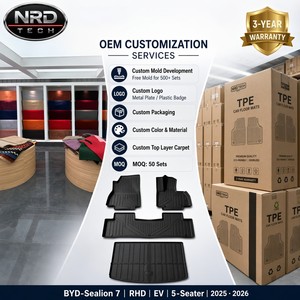 Alfombrillas Personalizadas de TPE para Auto BYD-Sealion 7-RHD-EV-5S_2025, Impermeables, Antideslizantes, Fáciles de Limpiar, Juego Completo + Alfombrilla para Maletero con Borde 3D - Product Image 4