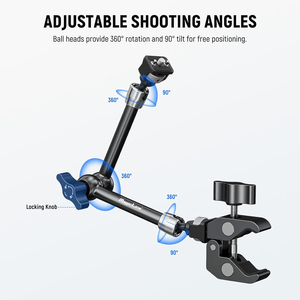 Bras magique articulé MagicLine <span class=keywords><strong>11</strong></span> "avec super pince et broches ARRI 1/4" 3/8 "pour moniteur LCD de caméra d'action DSLR - Product Image 2