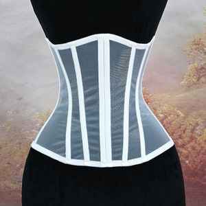 Refined Structured Steel-Boned <b>Waist</b> <b>Cincher</b> with Back Lacing for Hourglass Figure - Product Image 4