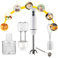 Mélangeur à immersion multifonction pour appareils ménagers Lames en acier inoxydable Source d'alimentation manuelle pour smoothies et purée
