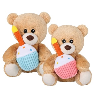 Moda musicale bella <span class=keywords><strong>torta</strong></span> farcita peluche morbido <span class=keywords><strong>orsacchiotto</strong></span> bianco giocattolo per regalo di buon compleanno - Product Image 3