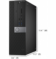 PC Desktop Barebone SFF OptiPlex 3040 Generasi ke-6, Bersih Tanpa Goresan, Grade A, Teruji Fungsional dan Beroperasi
