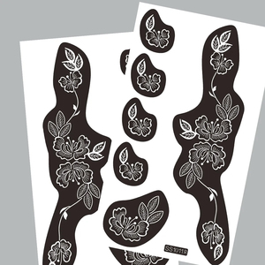Ingrosso Stencil tatuaggio henné henné marrone dipinto a mano nuovo tatuaggio temporaneo temporaneo finto tatuaggio temporaneo - Product Image 6