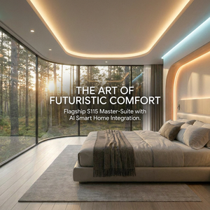Casa Cápsula Espacial Futurista S85 de 28m2, Casa Modular Prefabricada de Lujo con Balcón para Glamping, Resort y Hotel - Product Image 3