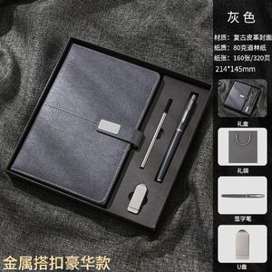Promosi mewah hadiah perusahaan Set 4 in 1 Notebook Pen USB Flash disesuaikan Logo kantor Set Hadiah untuk promosi Set - Product Image 5