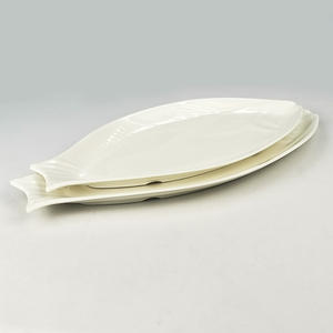 <span class=keywords><strong>Plateau</strong></span> <span class=keywords><strong>à</strong></span> fruits de mer en mélamine de qualité restaurant de 11 pouces et 14,5 pouces pour poisson grillé et crevettes - Product Image 4