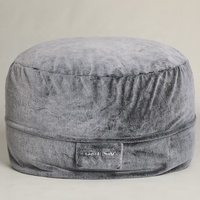 Sac de haricots en fourrure de lapin gris foncé gravé xxl, canapé à usage domestique, vente en gros