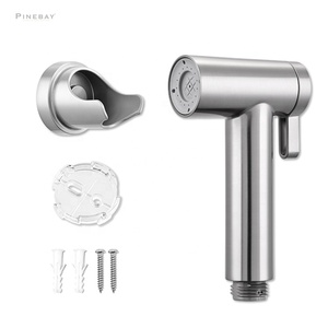 PINEBAY High Quality Bathroom ABS <strong>Bidet</strong> Sprayer Set WC Brushed Nickel Handheld Douche <strong>Spray</strong> Shower Woman Baby Toilet Shattaf - Product Image 1