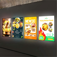 Équipement publicitaire professionnel, boîte à lumière LED, tailles personnalisées, cadre rétroéclairé ultra fin pour affiche de film, menu de restaurant, affichage