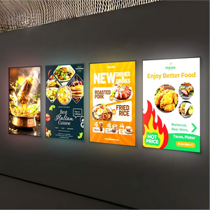 Équipement publicitaire professionnel, boîte à lumière LED, tailles personnalisées, <span class=keywords><strong>cadre</strong></span> rétroéclairé ultra fin pour affiche de film, menu de restaurant, affichage - Product Image 2