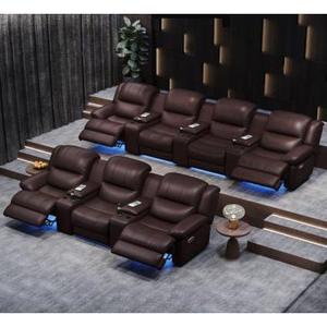 Luxury Artificial Leather Sectional <b>Sofa</b> Set with Massage & Adjustable Features Modern Design <b>for</b> Living Room & Bedroom Mall - Product Image 1