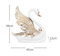 Nouveau design Bureau Décoration de Cygne de Résine Statues