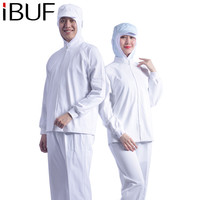 Blouse de salle blanche ESD en Fiber conductrice pour usine alimentaire électronique
