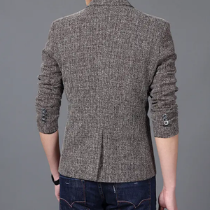 Blazer en velours noir pour hommes avec motif de fleurs de luxe <span class=keywords><strong>Veste</strong></span> de costume élégante à l'avant plat pour décontracté, affaires, fête, mariage Ensemble pour hommes - Product Image 3