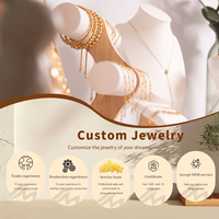 Ensemble de bijoux personnalisé en gros en acier inoxydable 316 plaqué or 18 carats avec zircon, comprenant des petites bagues doubles rondes creuses, des boucles d'oreilles et un collier pour mariage