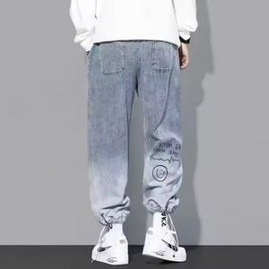<span class=keywords><strong>Jean</strong></span> <span class=keywords><strong>Cargo</strong></span> Slim Bleu Tendance <span class=keywords><strong>Homme</strong></span> Personnalisé de Haute Qualité, Style Hip Hop Décontracté Brodé avec Boutons, Vente en Gros pour Automne-Été - Product Image 4