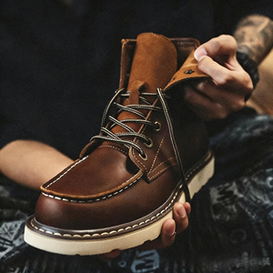 <span class=keywords><strong>Stivali</strong></span> Vintage da <span class=keywords><strong>Uomo</strong></span> Taglie Grandi, Alti fino a Metà Polpaccio, Misure 45-49, Traspiranti, Impermeabili e Caldi per Primavera e Autunno - Product Image 4