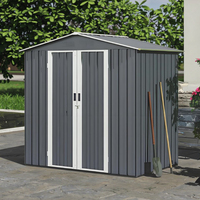 Kit d'abri de jardin modulaire écologique Revêtement biodégradable en acier galvanisé robuste Système de verrouillage facile à assembler Ventilation