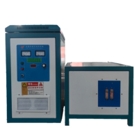 Machine de durcissement par induction IGBT 65KW pour tiges de fer et tiges d'acier subissent un traitement de forgeage de trempe et de chauffage.