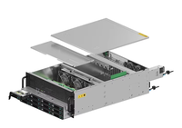 Nouveau 4u 12Bay Rack GPU Serveur Châssis Ventilateur Côté Alimentation 12GB Fond de panier 11PCIE en Stock Cartes graphiques personnalisées Boîtier serveur