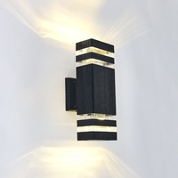 Luz de pared hacia arriba y hacia abajo Pasillo Balcón Lámpara de jardín simple Villa Foco de pared exterior Lámpara de pasillo Lámpara de pared impermeable LED