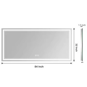 Espejo de baño Led antivaho montado en la pared, espejo de tocador impermeable con luces de triple color iluminadas personalizadas personales - Product Image 2