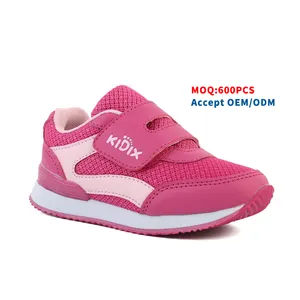 Hot pink customize casual girls sneaker shoes supplier without laces