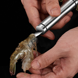 Éplucheur de crevettes en acier inoxydable à double tête <span class=keywords><strong>pour</strong></span> retirer les intestins et gratter les écailles de poisson - Product Image 2