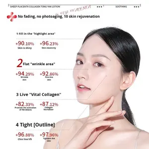 Rotiss Sheep Placentaコラーゲン有機若々しいスキンリキッドアンチリンクルファーミングフェイスセラムアンチエイジングはしわを細かくします - Product Image 2