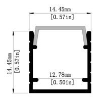 Profilé en aluminium 6063-T5 pour bandes LED, décorations, service de découpe LS-057