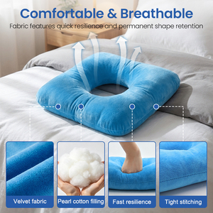 Coussin respirant en maille Aiwecare pour soulager la pression, escarres, hémorroïdes, <span class=keywords><strong>fracture</strong></span> du <span class=keywords><strong>coccyx</strong></span>, fournitures de rééducation thérapeutique, vert - Product Image 4