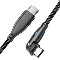 Câble de charge rapide Type-C vers Type-C de haute qualité 100W 1,8M rotatif à 180° pour iPhone 15/16 Pro Max et appareil photo