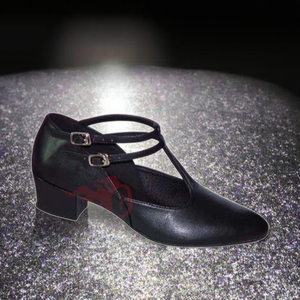 <span class=keywords><strong>Chaussures</strong></span> <span class=keywords><strong>de</strong></span> claquettes professionnelles pour femmes Evkoodance, nouvelle arrivée, <span class=keywords><strong>talon</strong></span> bas <span class=keywords><strong>de</strong></span> 3,0 cm, cuir souple noir avec semelle en daim - Product Image 3