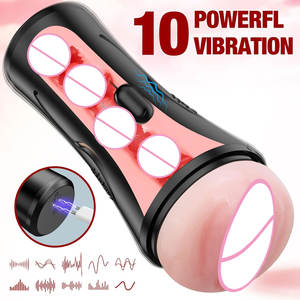 Stimolatore Maschile Realistico da 7,5 Pollici, Vibratore Tascabile Spremibile, Giocattoli Sessuali per Uomini - Product Image 3